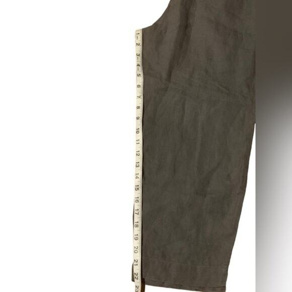 J. Jill Pure Jill Collection 100% Linen Slim Crops Pant Gray Size Small - Picture 6 of 8